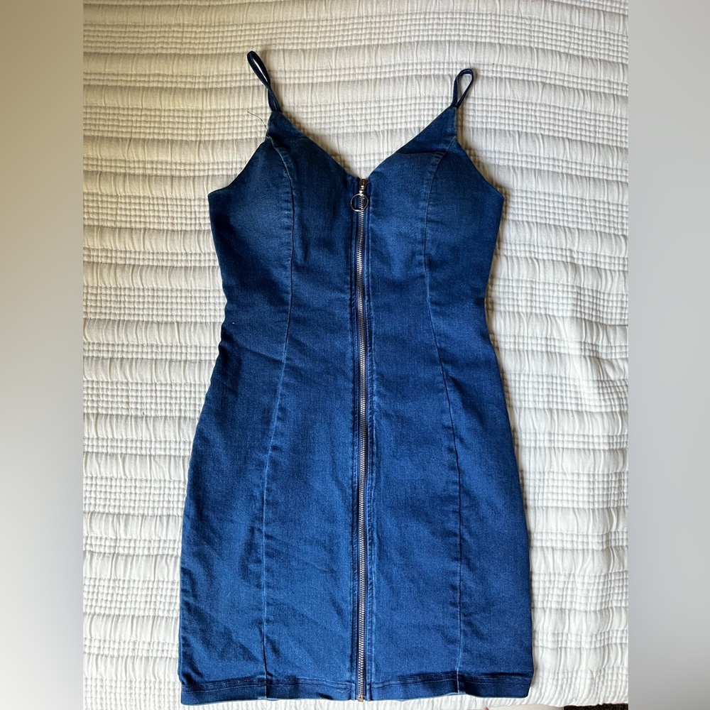 Iris Dark Blue Denim Mini Dress